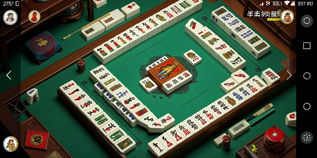 Tampilan screenshot 2757 menampilkan gameplay Mahjong yang menarik dan penuh warna.