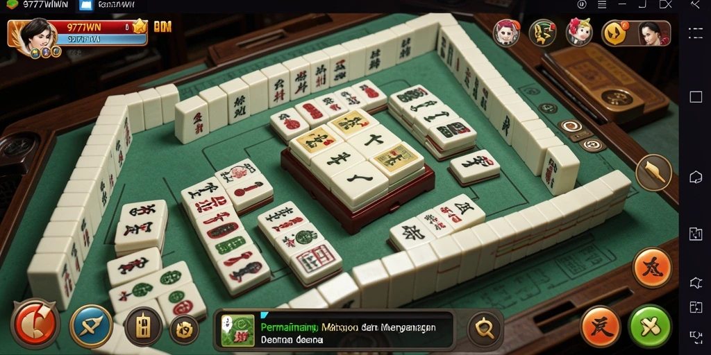 Tampilan gameplay Mahjong yang menantang dan mengasyikkan di 9777WIN.
