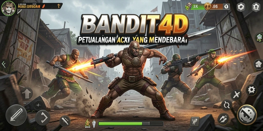 Tampilan gameplay BANDIT4D yang penuh aksi dan petualangan menarik.