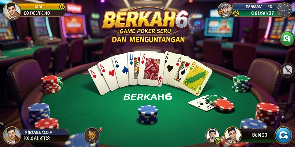 Tampilan menarik gameplay Poker di BERKAH6.
