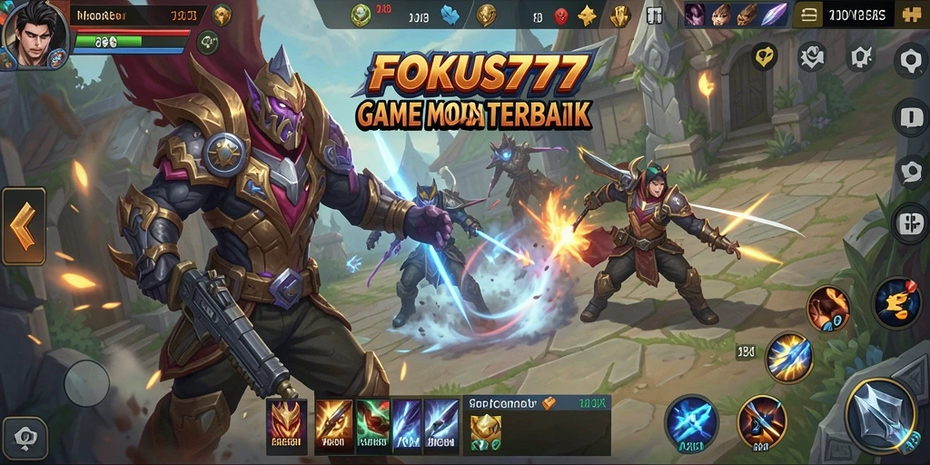 Tampilan gameplay seru di FOKUS777 dengan aksi MOBA mendebarkan.