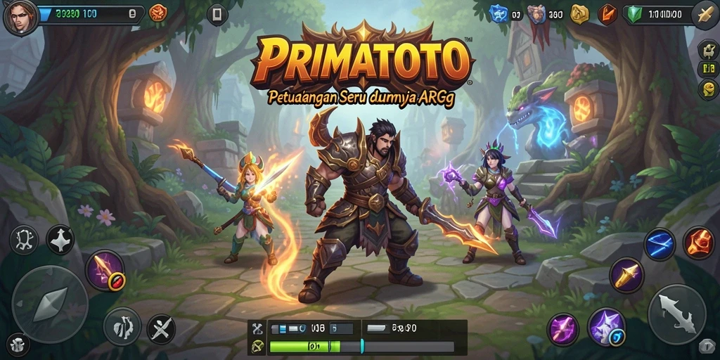 Screenshot gameplay PRIMATOTO menunjukkan aksi pertarungan yang intens dan grafik yang menawan.