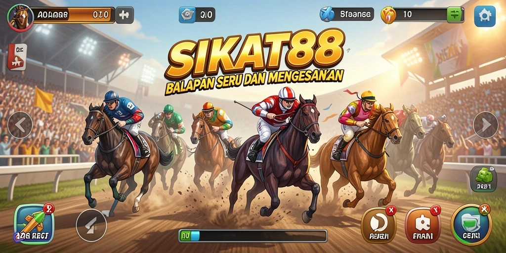 Gameplay SIKAT88 yang menarik dengan lintasan balap yang seru.
