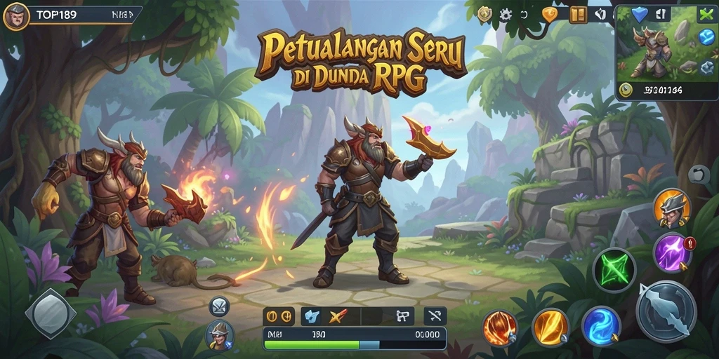 Menampilkan aksi seru gameplay RPG di TOPI189.